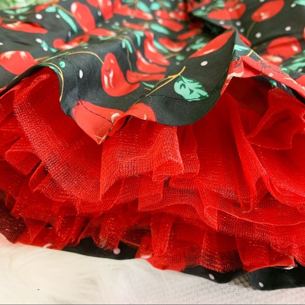 Rockabilly 50’s Cherry Pin-up Skirt - Picture 7 of 10